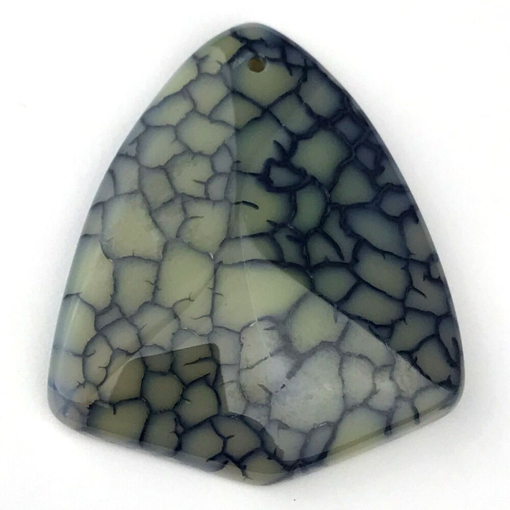 Dragonfly Vein Wing Agate Pendant Stone Shield Shape